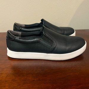 Dr Scholls Black Leather Sneaker, Sz 7